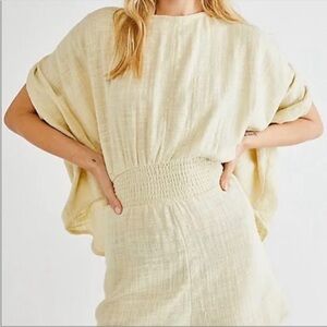 Free People Cream Jumpsuit